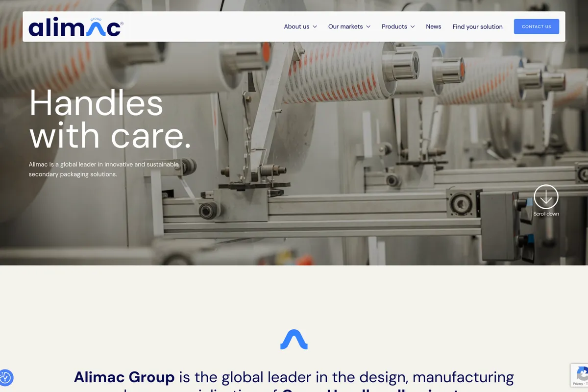 Alimac Group home screen